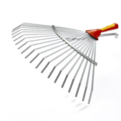 WOLF UC; Balai à gazon réglable, dents plates, sans manche réglable de 36 cm à 58 cm, 22 dents plates