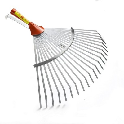 WOLF UC; Balai à gazon réglable, dents plates, sans manche réglable de 36 cm à 58 cm, 22 dents plates