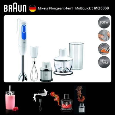 mixeur multifonctions Braun MQ3038WH  Spice Tunisie 