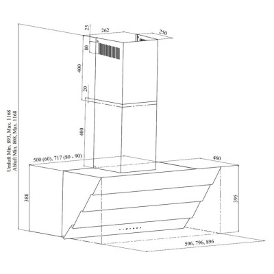 Hotte cheminée inclinée Silverline 3370.90 Tunisie