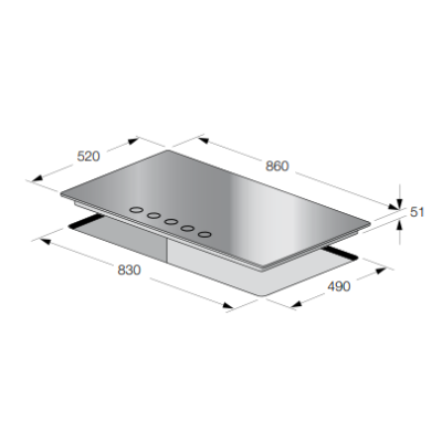 Table de cuisson Focus F.4109B Tunisie
