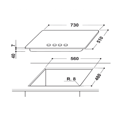 Plaque de cuisson WHIRLPOOL GMA7522 /IX Tunisie
