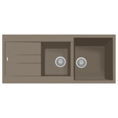 Evier à 2 bacs avec égouttoir Elegance AM11672 UG70Tunisie