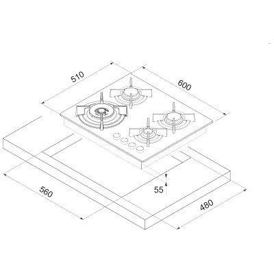 Plaque de cuisson Focus F.4015BS Tunisie 