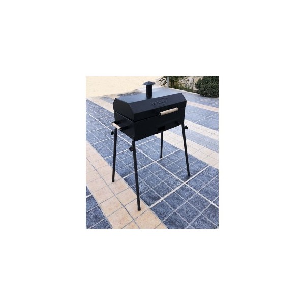 Barbecue avec couvercle & Cheminée 
