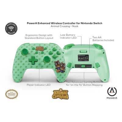 Manette sans fil Power A Nintendo Switch Animal Crossing : Timmy & Tommy Nook Tunisie
