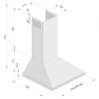 Hotte Pyramidale Silverline 2240B.60 Tunisie