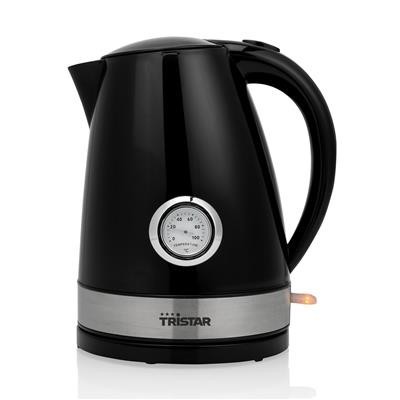 BOUILLOIRE NOIR + THERMOMÈTRE 1,7 LITRE