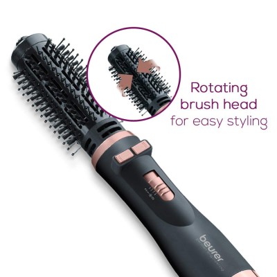 Beurer HT80; Brosse soufflante rotative 2 temps, 2vitesses, 1000W, Noir et Marron