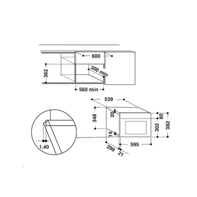 Micro-ondes Encastrable Arsiton MN313IXA –  Tunisie – Promouv