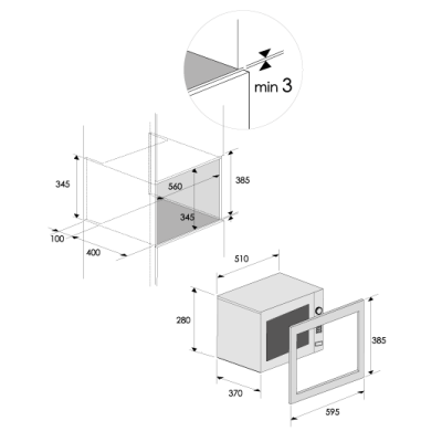 micro-ondes encastrable Focus F.23X Tunisie